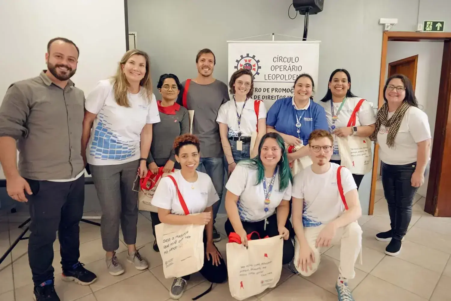 Volunteer event in São Leopoldo assisting children in social vulnerability