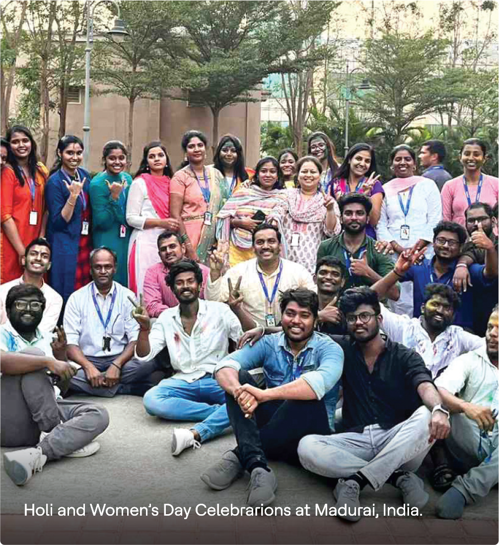 Holi and Women's Day Celebrations at Madurai, India.