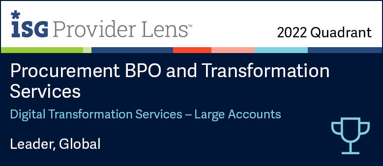 HCL Technologies named as a Leader in ISG Provider Lens™ Procurement BPO and Transformation Services - Digital Transformation Services – Large Accounts - Global 2022