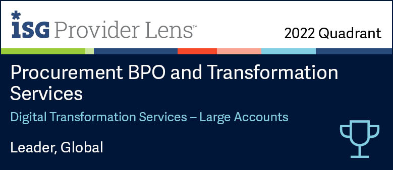 HCL Technologies named as a Leader in ISG Provider Lens™ Procurement BPO and Transformation Services - Digital Transformation Services – Large Accounts - Global 2022 HCL Technologies named as a Leader in ISG Provider Lens™ Procurement BPO and Transformation Services - Digital Transformation Services – Large Accounts - Global 2022