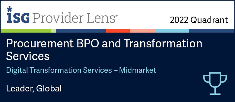 HCL Technologies named as a Leader in ISG Provider Lens™ Procurement BPO and Transformation Services - Digital Transformation Services – Midmarket - Global 2022