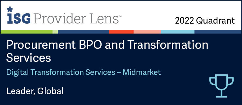 HCL Technologies named as a Leader in ISG Provider Lens™ Procurement BPO and Transformation Services - Digital Transformation Services – Midmarket - Global 2022 HCL Technologies named as a Leader in ISG Provider Lens™ Procurement BPO and Transformation Services - Digital Transformation Services – Midmarket - Global 2022
