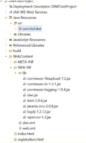 Remote calls with DWR