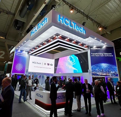 The HCLTech booth at MWC 2023