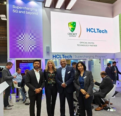 The HCLTech booth at MWC 2023