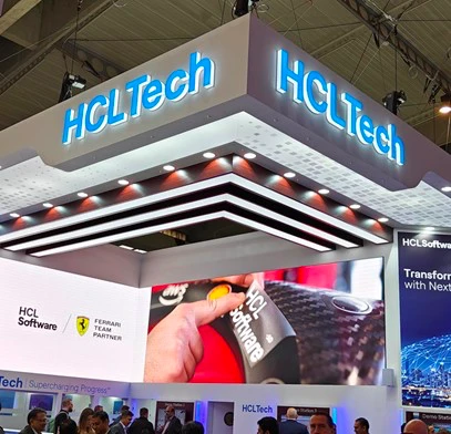 The HCLTech booth at MWC 2023