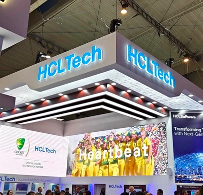 The HCLTech booth at MWC 2023