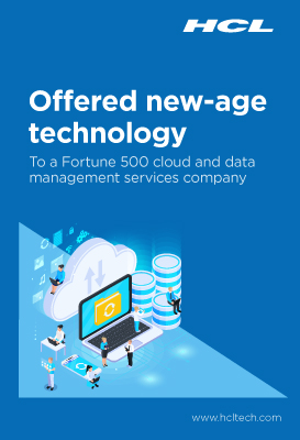Offered new-age technology to a cloud and data management services company