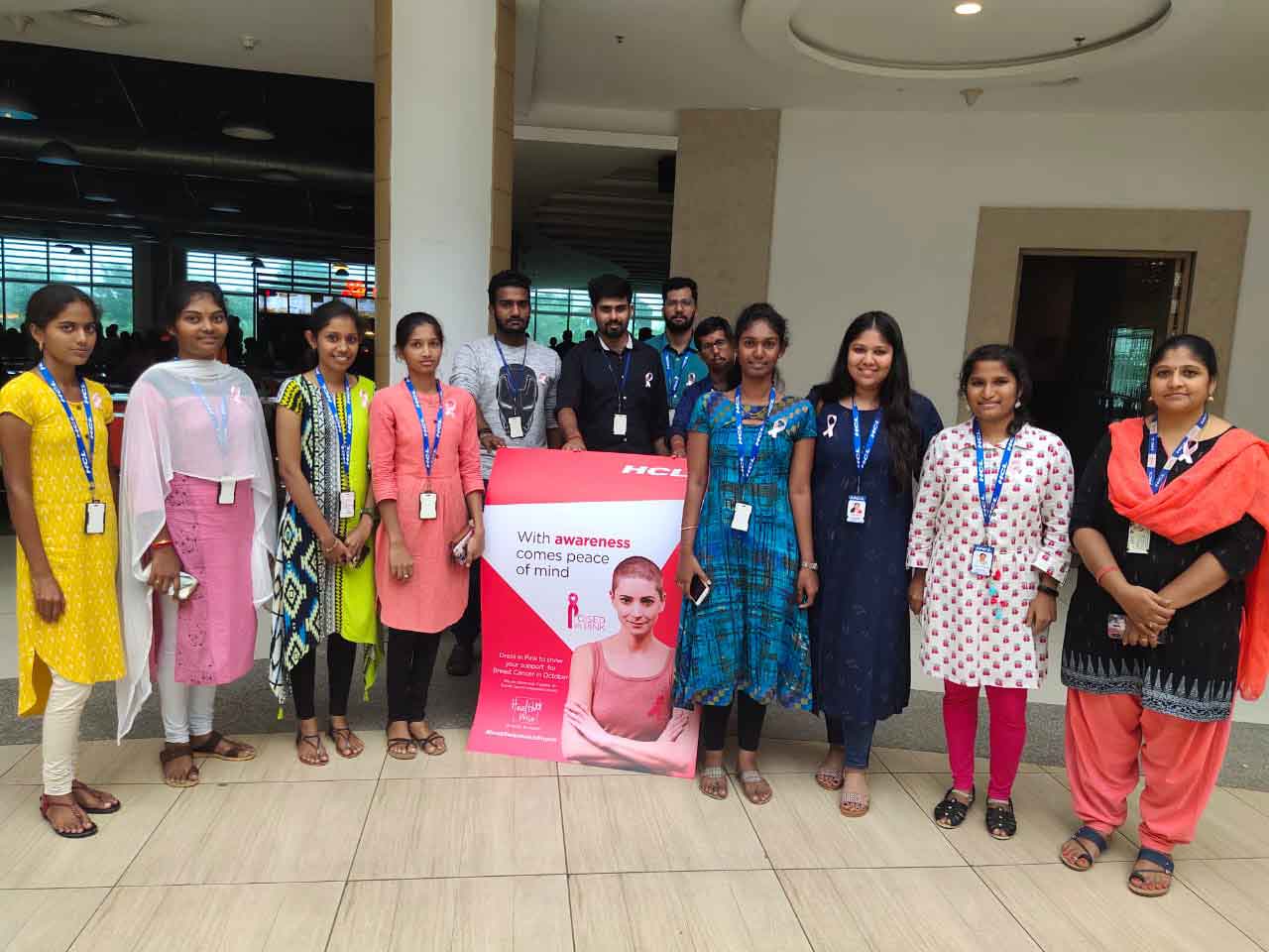 On ground HCLTech team engaged the employees in Chennai Campus to drive awareness