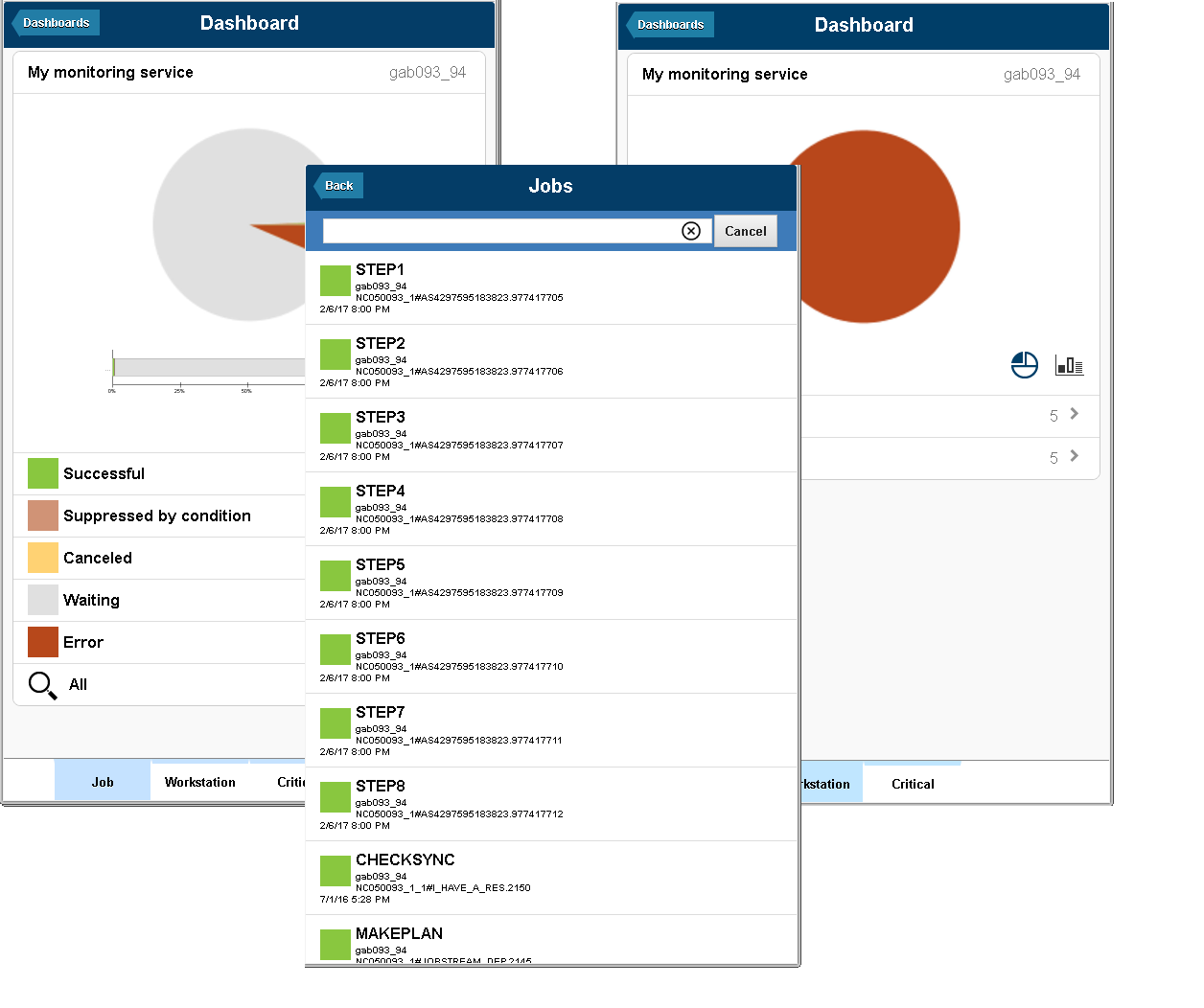 mobile web interface