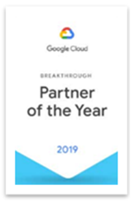 Google Cloud Breakthrough Partner of the Year, 2019