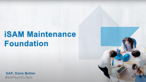 HCLTech iSAM Maintenance Foundation
