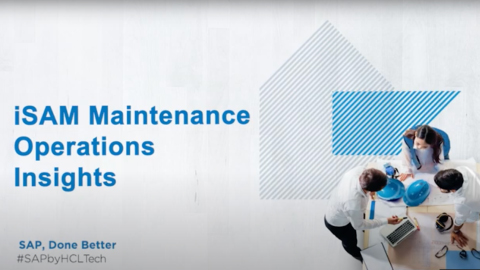 HCLTech iSAM Maintenance Operations Insights