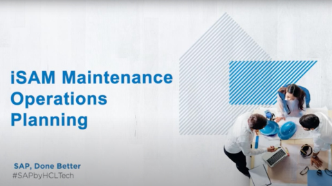 HCLTech iSAM Maintenance Operations Planning