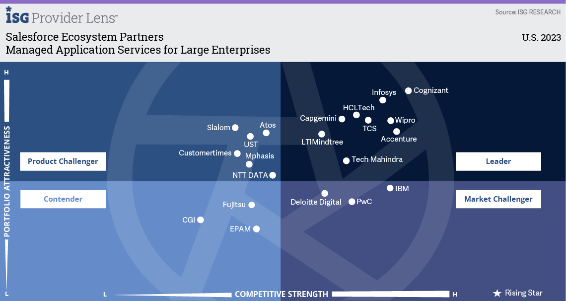 Salesforce Ecosystem Partners - Managed Application Services for Large Enterprises - US 2023